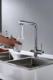 Смеситель для кухни Shevanik S328 с подключением фильтра хром